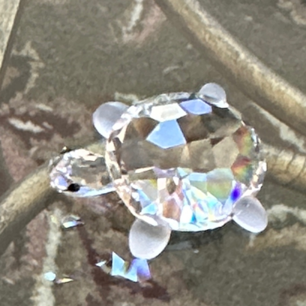 Swarovski Clear Crystal Turtle
